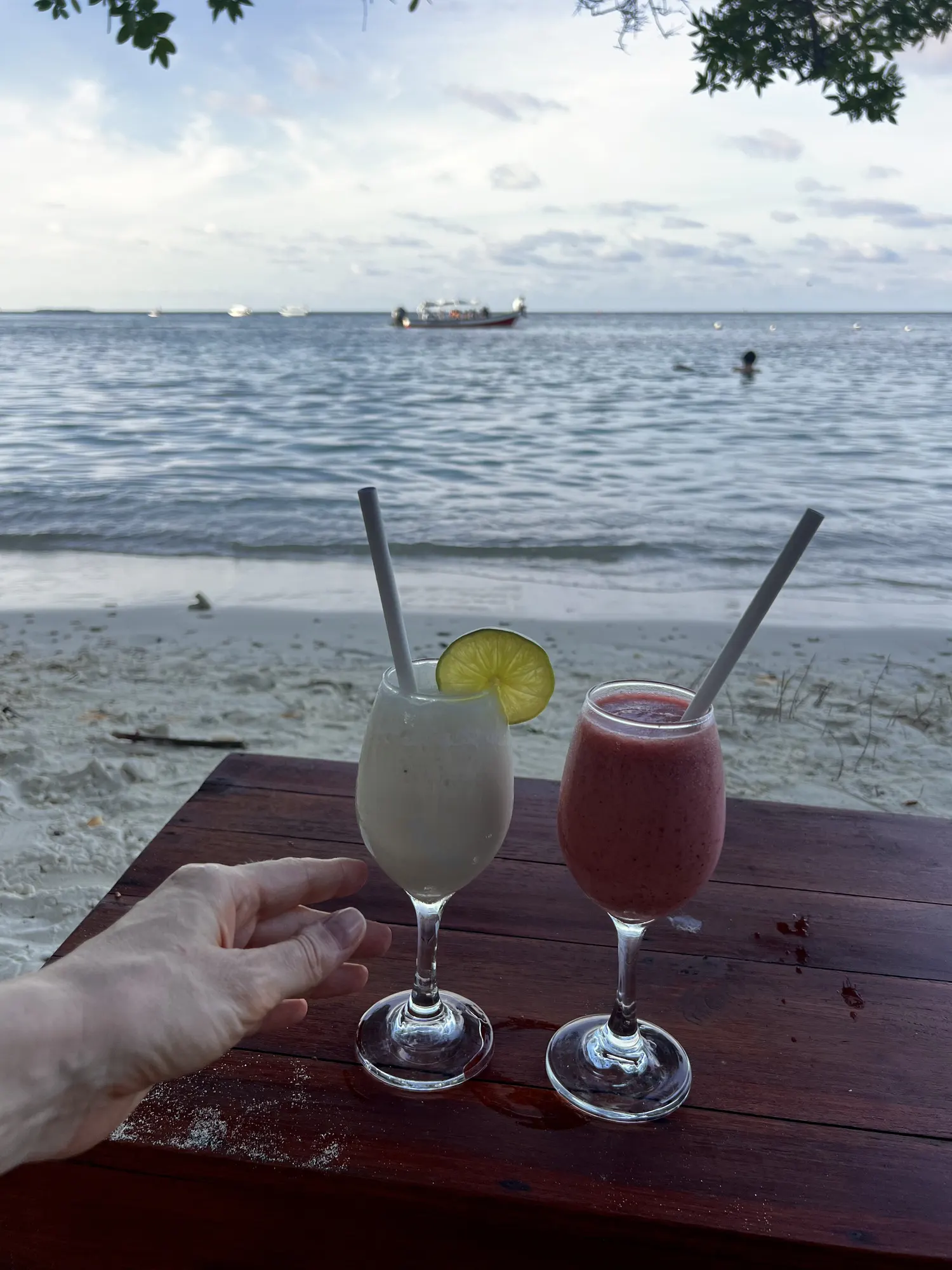 Two cocktails by the sea